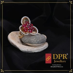 Blooming Pink Magnolia Diamond Ring - A captivating floral-inspired ring adorned with pink diamonds.