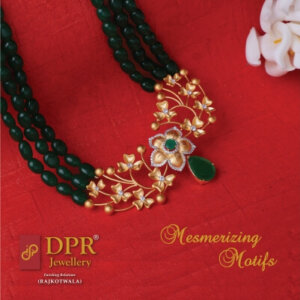 Handcrafted Floral Tribute Necklace - A mesmerizing blend of intricate handcrafted floral motifs in vibrant colors, celebrating the beauty of nature's flowers.