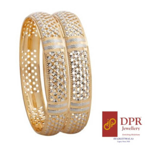 Golden Harmony Bangles with Intricate and Balanced Designs in 22kt Gold