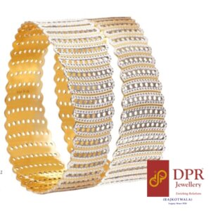Magical Vine Stepper Fancy Partywear Bangles with Intricate Vine Pattern and Diamond Look-Alike Design
