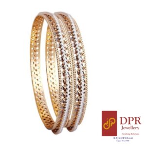 Stunning Diamond Stepper Serene Bangles with layered design, textured surfaces, and diamond illusion accents, exuding elegance and sophistication.