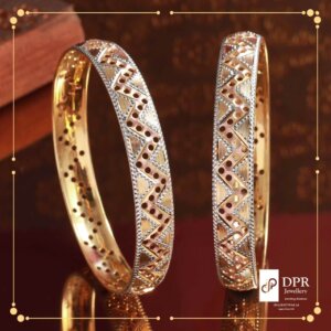 Grandeur Designer CnC Fancy Partywear Bangles - Sleek lines and bold shapes inspired by modern architecture make these bangles a statement piece.