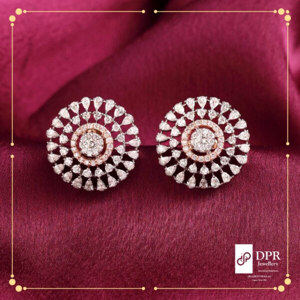 Sparkling Radiant Pear Blossom Diamond Earrings.